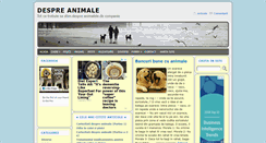 Desktop Screenshot of despre-animale.ro